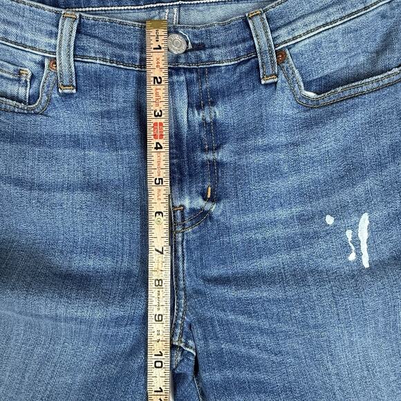 Ética Lily Ankle Jeans Size 29 Blue Distressed Paint Splatter Stretch Denim - Picture 9 of 11